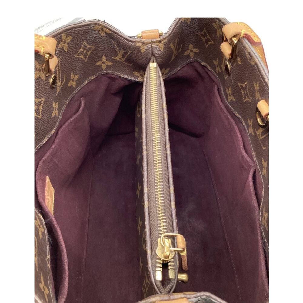 Louis Vuitton Leather Monogram Montaigne MM Bag Top Handle Satchel Luxe Glamour - Picture 5 of 9